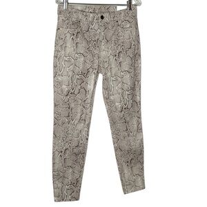 White House Black Market snake taupe high rise skinny ankle pants. Size 6 J7